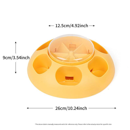 Interactive Pet Slow Feeder & Puzzle Toy - Press to Dispense Food, Improves Digestion(green)