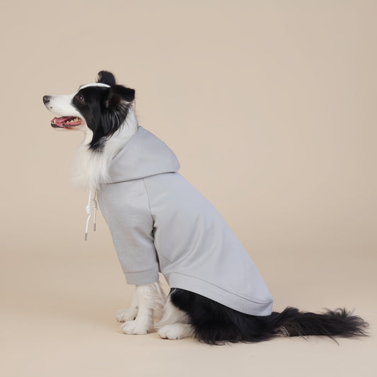 Grey Classic Dog Sweatshirt with Hood & Drawstrings - For Large Dogs (Size : 9XL)